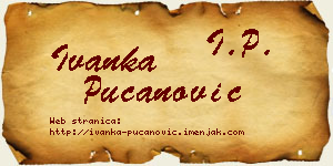 Ivanka Pucanović vizit kartica